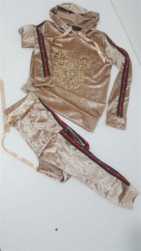 full gucci tracksuit|crushed velvet Gucci tracksuit.